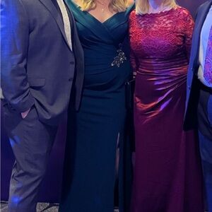 Elegant Teal Evening Gown